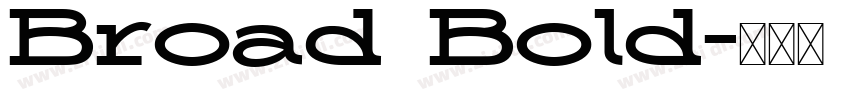 Broad Bold字体转换